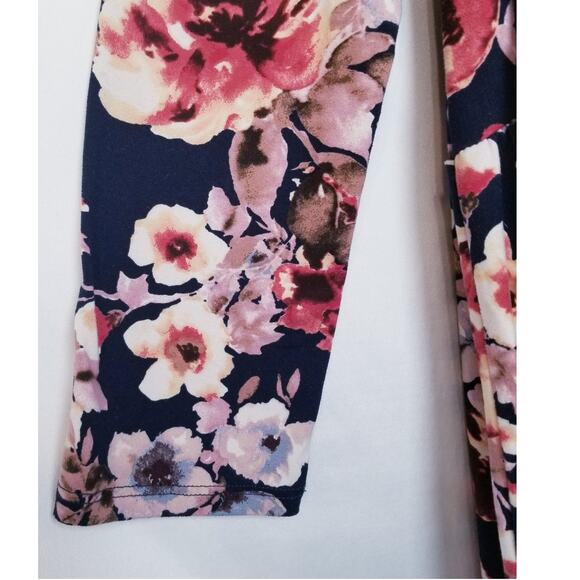 Agnes & Dora Multicolor Floral Print Dress Long Sleeve Scoop Neckline Size XL - Picture 4 of 6